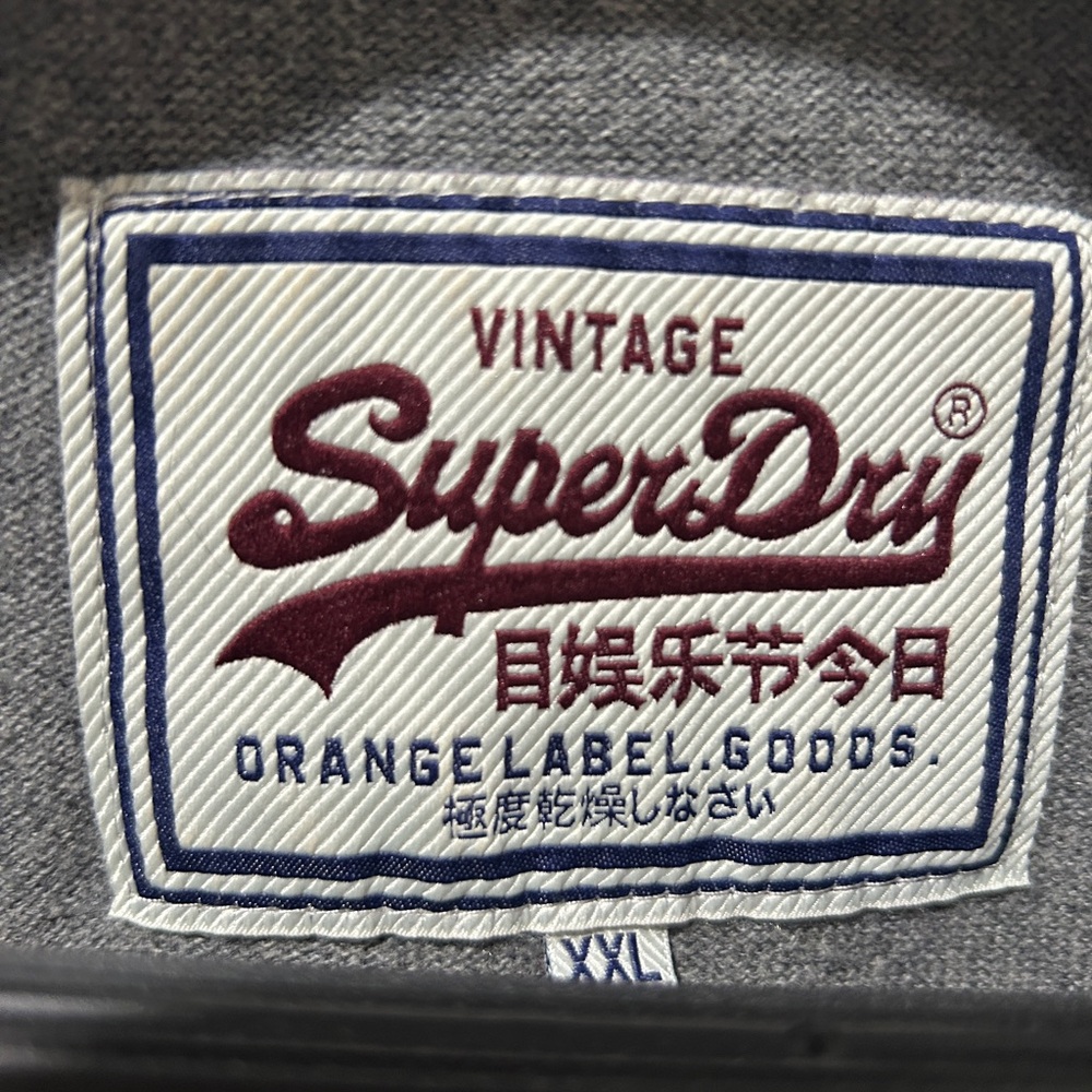 Superdry Charcoal V-Neck Men's Sweater - Picture 5 of 5